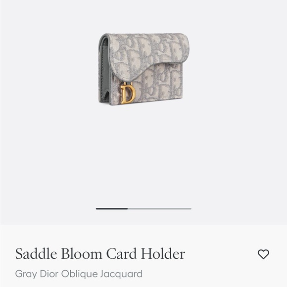 Dior Gray Oblique Saddle Card Holder - Picture 2 of 4